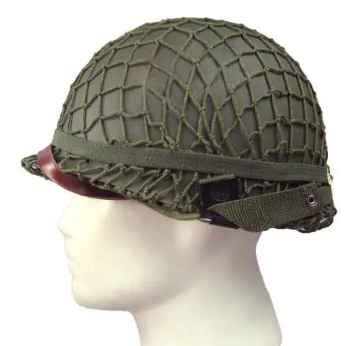 Top Quality World War 2 U.S M1 Military Steel Helmet With Netting Cover WWII Equipment Replica tactical metal helmet hunting maryland terrapins deluxe replica helmet college replica helmets