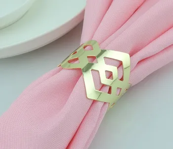 

12pcs/lot Metal pattern napkin ring napkin buckle napkin holder mouth cloth ring golden