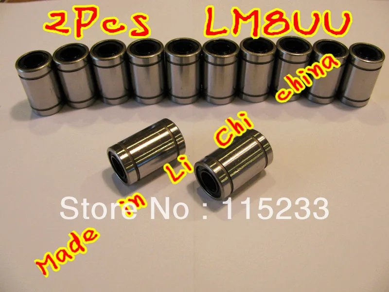 

Shop Promotions Free shipping 2 pcs /lot  LM8UU (LME8UU)Linear bearings 8mm*15mm*24mm for CNC XYZ