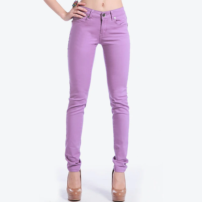 Осенние женские узкие брюки Харадзюку, одноцветные леггинсы карамельного цвета с высокой талией, тянущиеся обтягивающие женские брюки, летние брюки для женщин - Цвет: 19