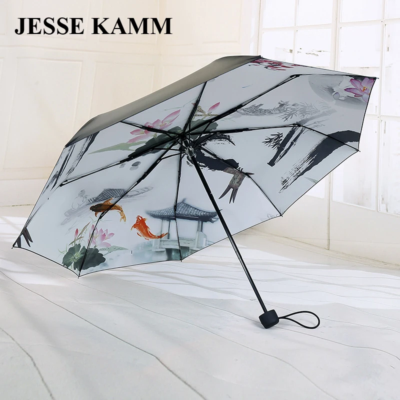 Женский виниловый Зонт JESSE KAMM Spot креативные чернила для защиты от ультрафиолета