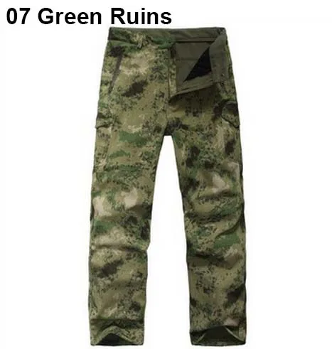 TAD тактические софтшелл брюки водонепроницаемые быстросохнущие брюки камуфляжные охотничьи брюки мужские походные брюки - Цвет: 07