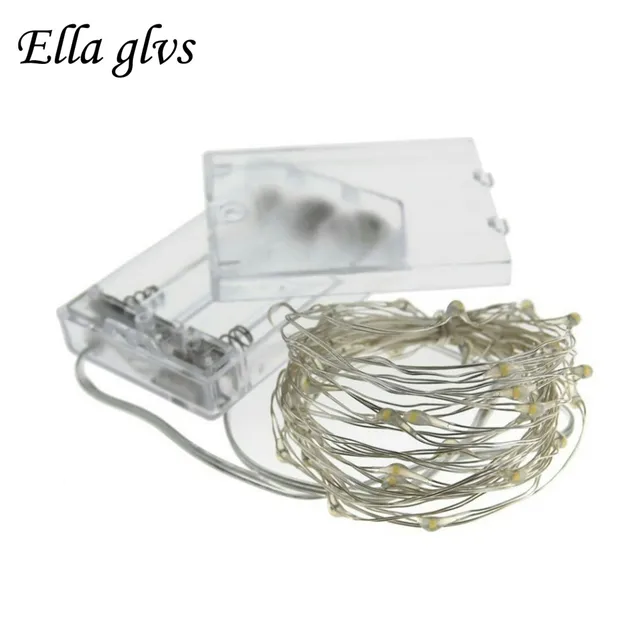 Led String Christmas Lights Silver Wire 3m 30 Battery Operated Led String Christmas Lights Silver Wire 3m 30 Battery Operated Waterproof Outdoor Indoor Holiday Wedding Party