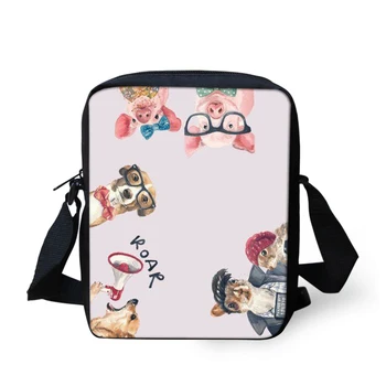 

FORUDESIGNS Cute Animal Printing Crossbody bag Girls Boys School Bags Kids Book Bag For Snacks Lunch Best Gift Mochila Escolar