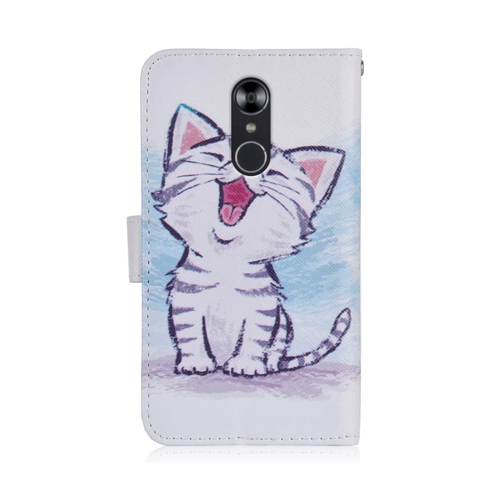 Cartoon Wallet Case for Fly FS518 Cirrus 13 PU Leather Fashion Lovely Unicorn Cat Kickstand Book Cover Cellphone Bag