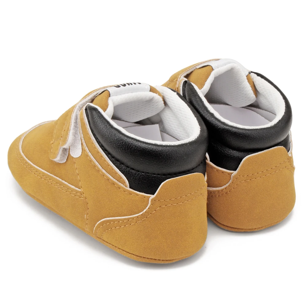 Delebao двойной крюк и петля песочного цвета серый милая собака мелкой сплошной для маленьких мальчиков обувь ручной работы детские первые