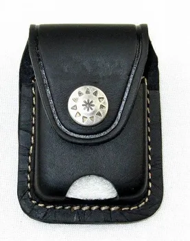 

Kerosene Lighter Cow Leather Case Waist Pack Handmade Cover Bag Brown Black Color