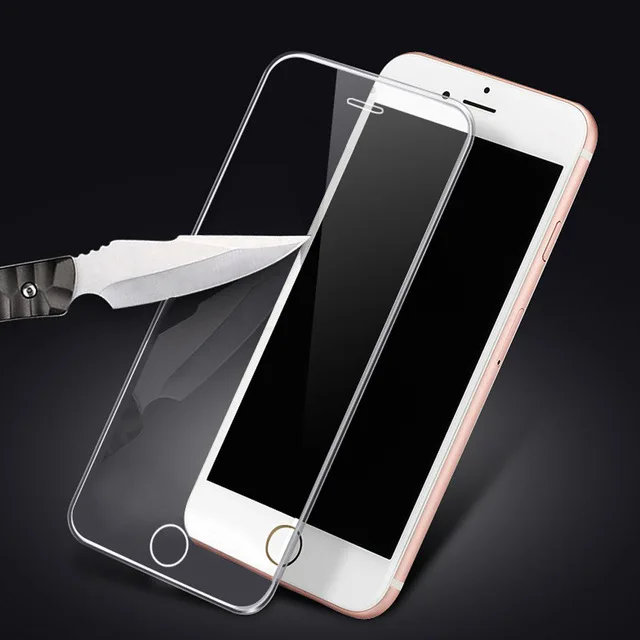 

3D TPU Edge Tempered Glass For iphone 6 6s 7 plus Full Screen Protector Silicone edge Glass Protective For iphone 7 8 plus Case