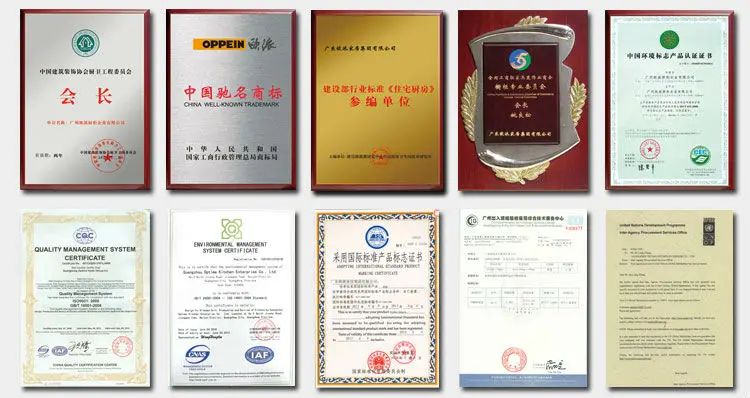 China Guangzhou Canton Fair OPPEIN Lacquer Kitchen Cabinets