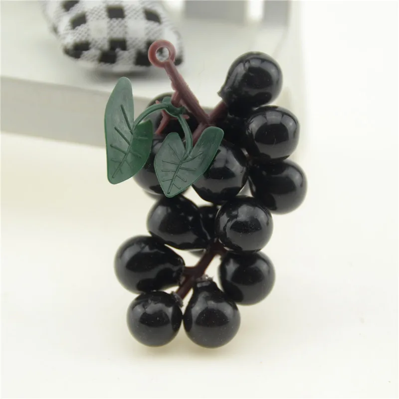 Artificial Fruits and Vegetables Artificial Grapes 3pcs/lot Artificial Fruit Grapes Plastic Fake Decorative Fruit Lifelike Home Wedding Party Garden Decor Mini Simulation