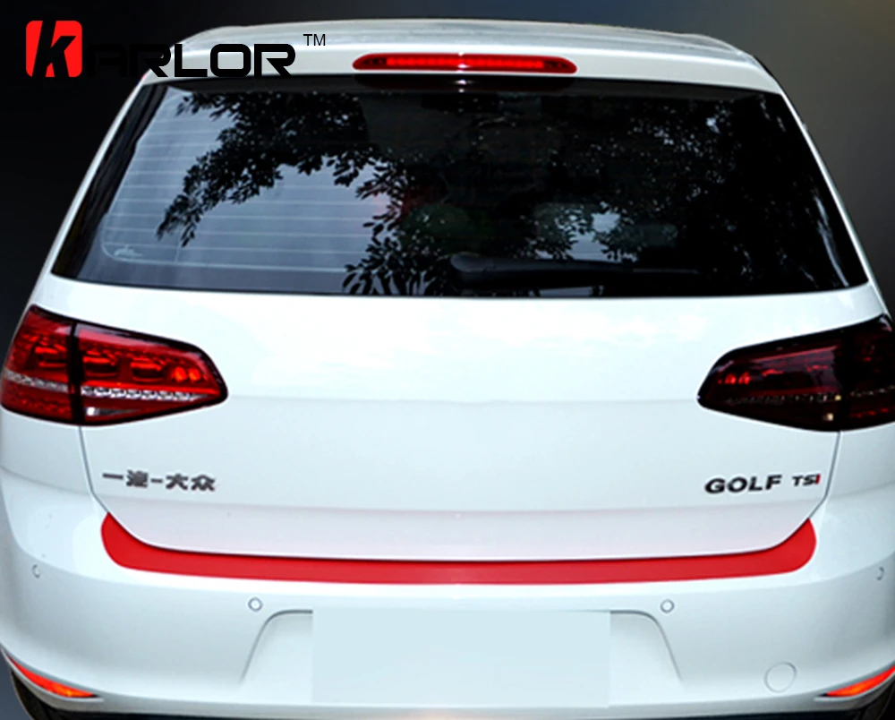 Auto Rear Bumper Trunk Tail Lip Carbon Fiber Protect Sticker Decal Car Styling