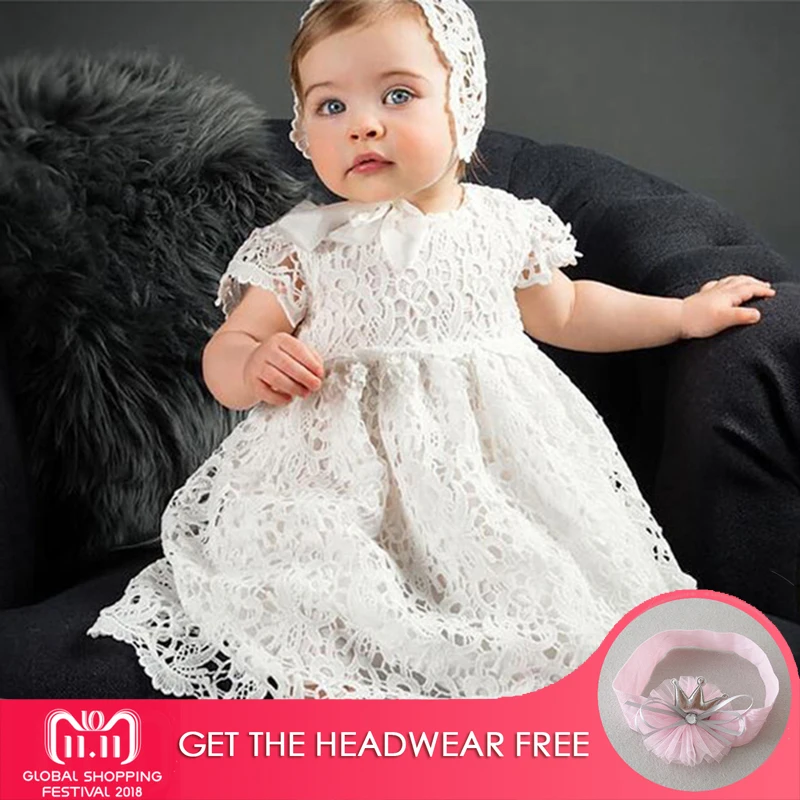 Цена 1 год, день рождения, платья для маленьких девочек для крещения, платья на крестины для маленьких девочек, свадебное праздничное кружевное п...