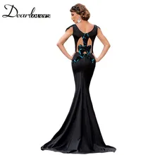 Dear lover Silver Sequin Embellishment Elegant Mermaid Party Dresses Women Formal Gown Robe Longue Femme Autumn 2017 LC60844