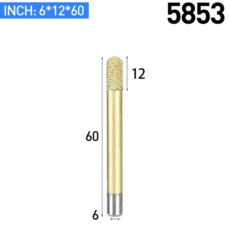 HUHAO 1 шт. пайка ЧПУ резьба по камню фрезы Инструменты для резьбы по камню Гранит Алмазный мрамор гравировальный станок - Длина режущей кромки: 5853