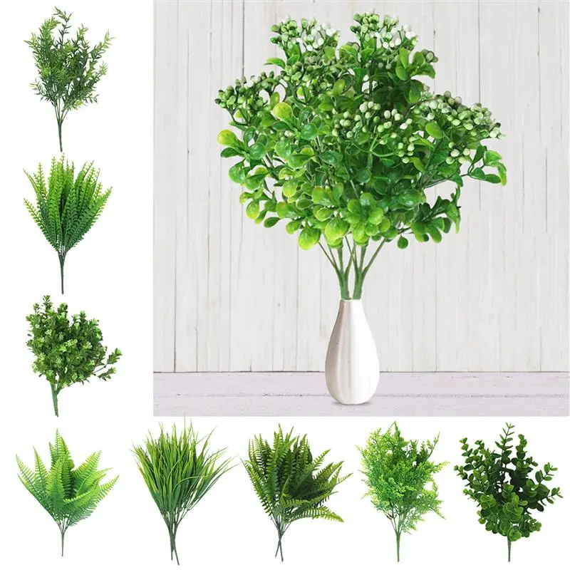 Creative Artificial Shrubs Decorative Artificial Plant Ferns Simulation Plant Plastic Flower Fern Wall Accessories Dropshipping