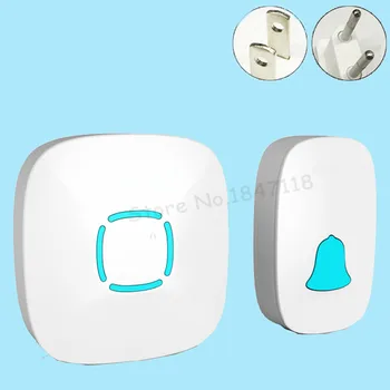 

EU/US Plug-in Wireless Waterproof Door bell 36 Tunes Remote Control Doorbell Home Security LED Light Doorbells With No Battery