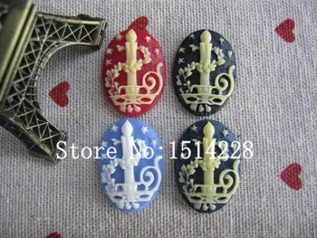 

Free shipping! (18*25mm)Mixed colors. resin Christmas candle Cameo .Resin Flatback Cabochon for Earring .jewelry Accessory.DIY