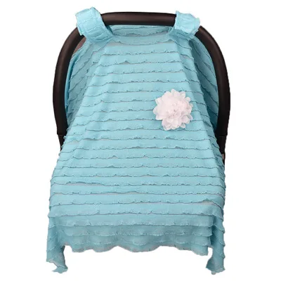 Аксессуары для детских колясок муслиновое одеяло, чехол для автомобильного сиденья, солнцезащитный козырек пылезащитное одеяло, чехол для детских колясок - Цвет: Blue