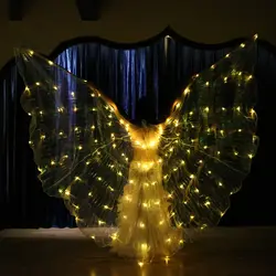 Реквизит для представления Для женщин танец сценический Светодиодный прожектор до 360 градусов крыло костюм аксессуары крылья для танца