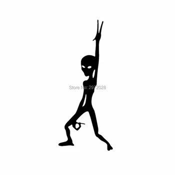

10 x JDM Funny Car Styling Alien Humanoid UFO Reflective Auto Decal Cartoon Car Sticker Bumper Body Decal Creative Vinyl