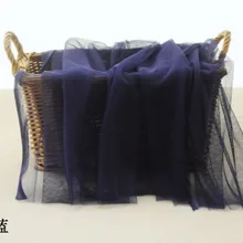 Темно-синий плотная Тюль сетчатая ткань 1 ярд, тонкого тюля для фата платье, сетка тени для век для пачки Свадебный декор 30+ цвета