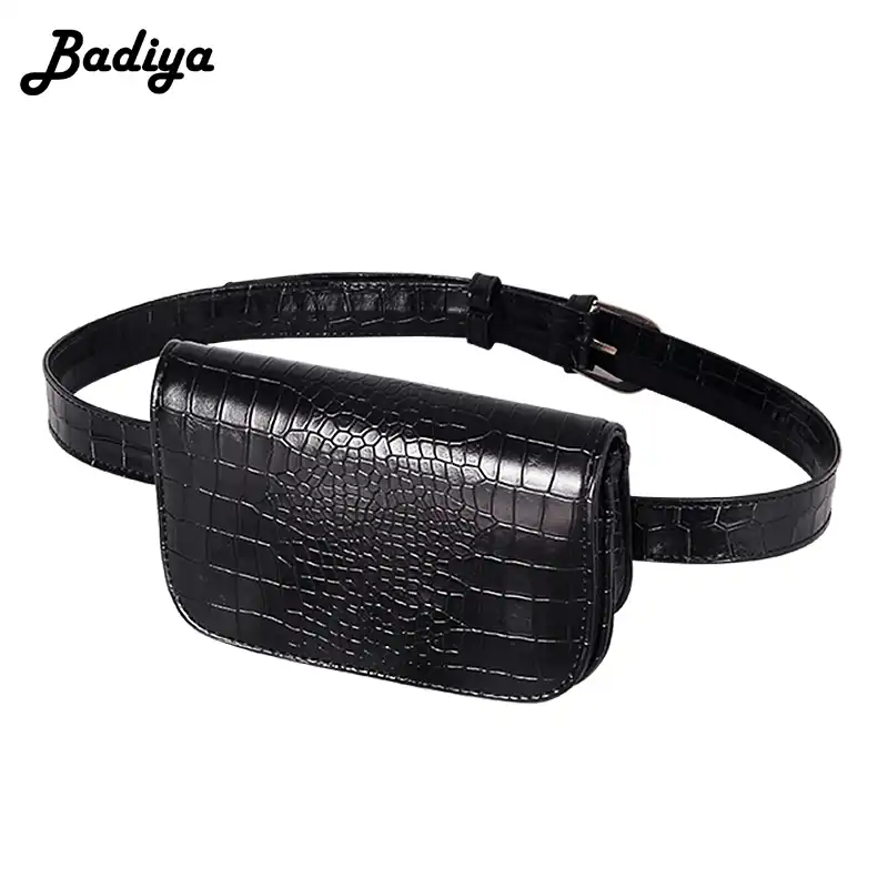 ladies leather waist bag