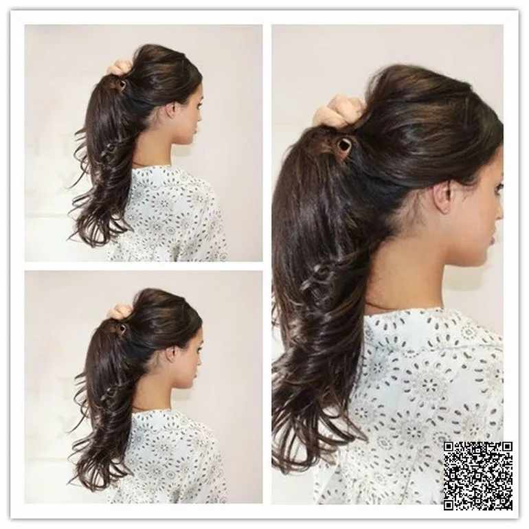 wavy ponytail
