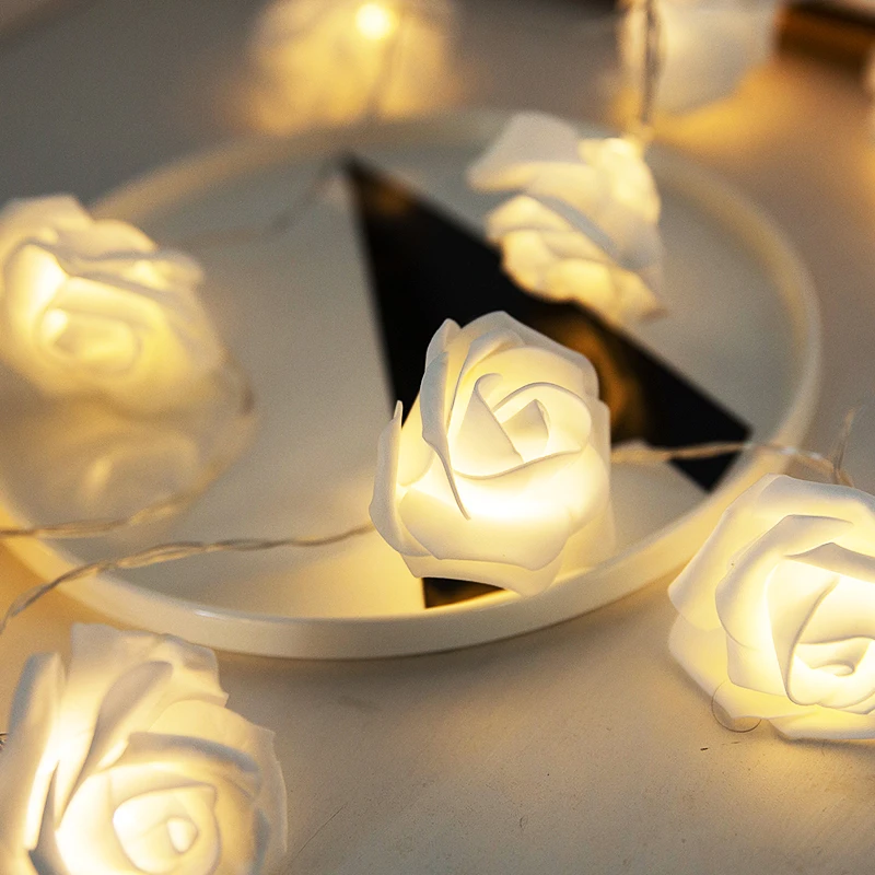 ROPIO 1,5 м светодиодный гирлянда с розами на батарейках, гирлянда для рождественских праздников, гирлянда на День святого Валентина, свадебное украшение, 10 светодиодный светильник