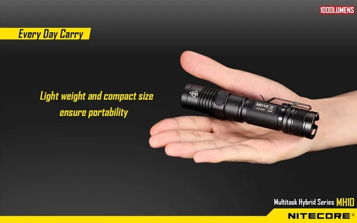 Nitecore MH10 USB зарядки 1000lm CREE XM-L2 U2 светодиодный фонарик с nitecore 18650 NL183 аккумуляторная батарея комплект