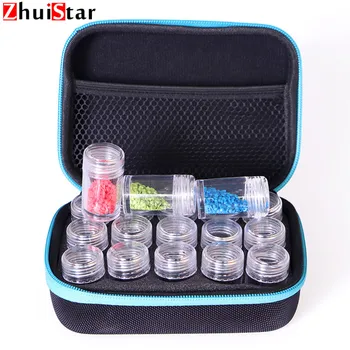 

15 Bottles Diamond storage box New Diamond embroidery diamond painting tool Drill Storage Hand bag Zipper Design XY1