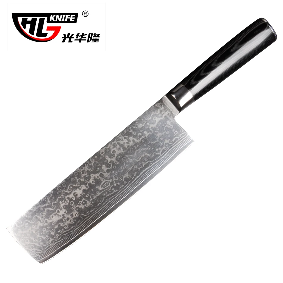 

Japanese Damascus kitchen knives Nakiri knife for cooking chef knife vg10 couteau cuisine