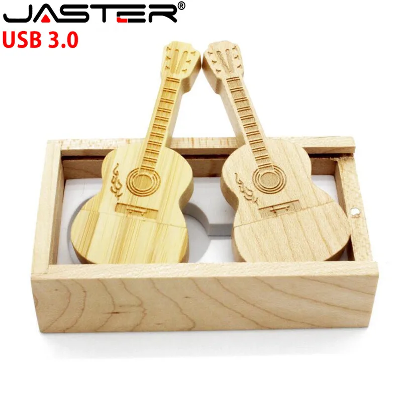 JASTER Wood usb 3,0 гитара+ коробка стиль Флешка 4 ГБ 8 ГБ 16 ГБ 32 ГБ usb3.0 usb флеш-накопитель pendriveN более 10 шт запись