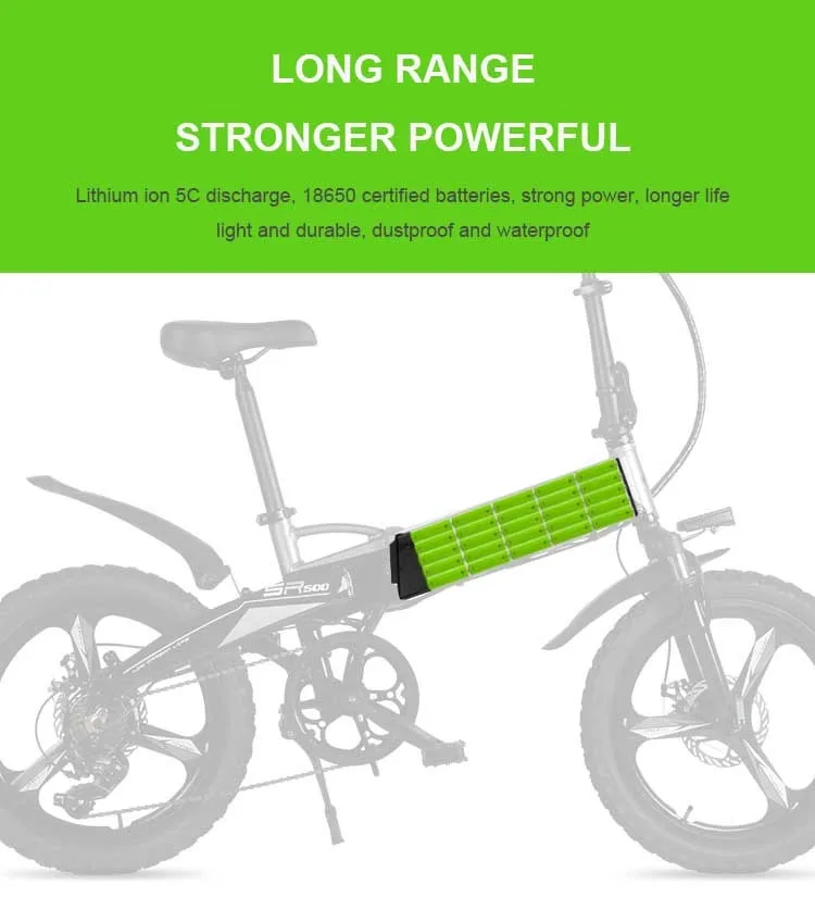 Flash Deal 20 Inch 48 V Lithium Battery Electric Bicycle 250w Engine Rear Wheel Hidden Aluminum Folding Electric Bike Tyres 2.4 Bold 4