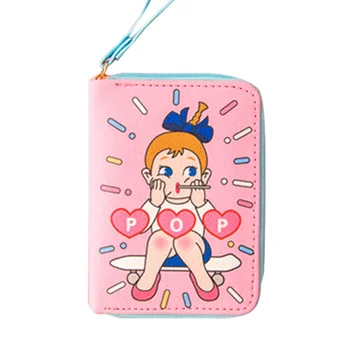 

2019 Fashion High Girls Female Women Short Creative Cartoon PU Leather Wallet Cute Coin Purses Mini Wallets Credit Card Holder