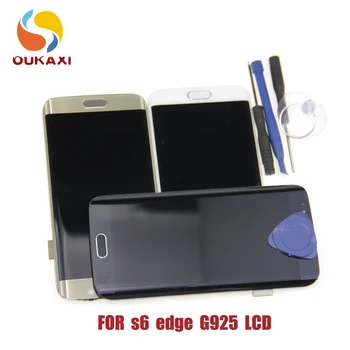 

Top Quality For Samsung Galaxy S6 Edge LCD G925 G925F SM-G925F Display Touch Screen Digitizer Assembly with frame For SAMSUNG S6
