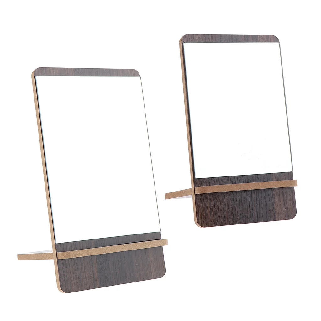 Wood Countertop Makeup Vanity Mirror Detachable for Bathroom Cosmetic Shaving