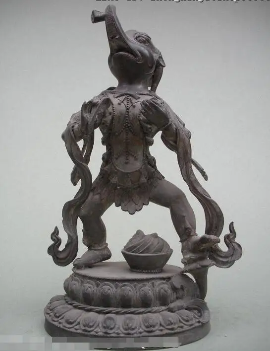 

Tibet Buddhism Fane Absolute pure bronze Elephant plutus Wealth Buddha Statue