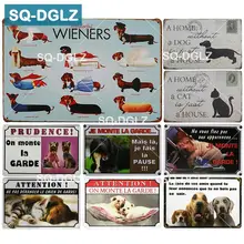 [SQ-DGLZ] товары для собак и кошек металлический знак винтажные металлические тарелки кафе Паб Клуб домашний Декор стены оловянные знаки Ретро табличка