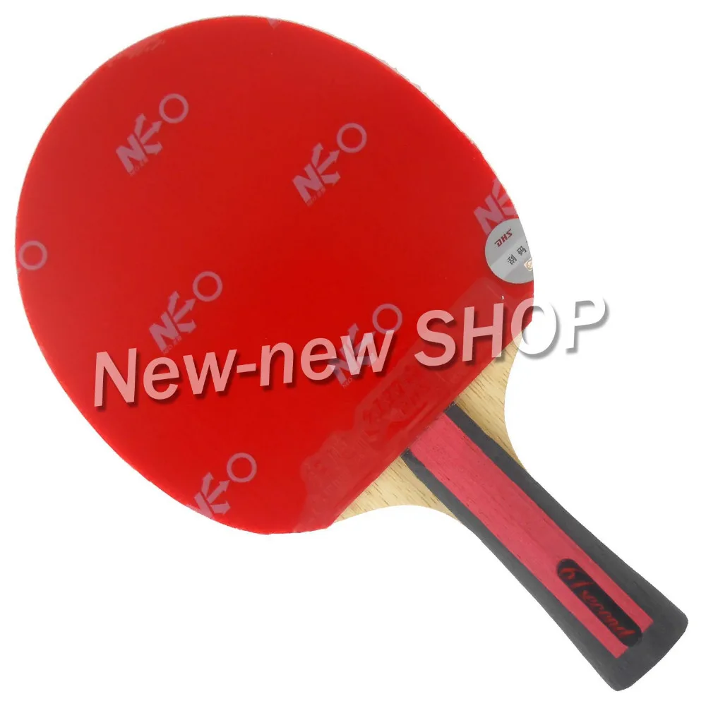 61second 3004 Blade with DHS NEO Hurricane 2 and NEO Hurricane 3 Rubbers for a Racket Shakehand long handle FL