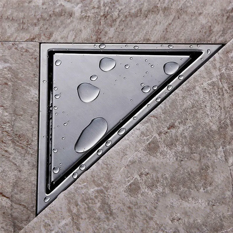 Goedkoop AODEYI Verborgen Soort Driehoek Tegel Insert Floor Afval Roosters Douche Afvoer 232mm * 117mm 304 Roestvrij Stalen Vloer drain11 184