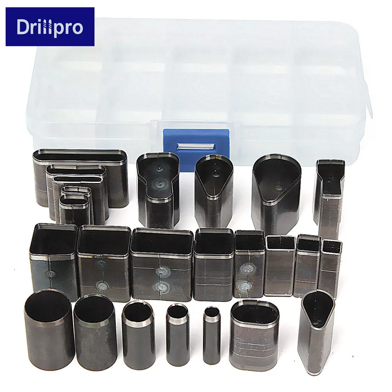 Набор отверстий Drillpro 24 формы для ремесла кожи ручной работы инструмент сделай