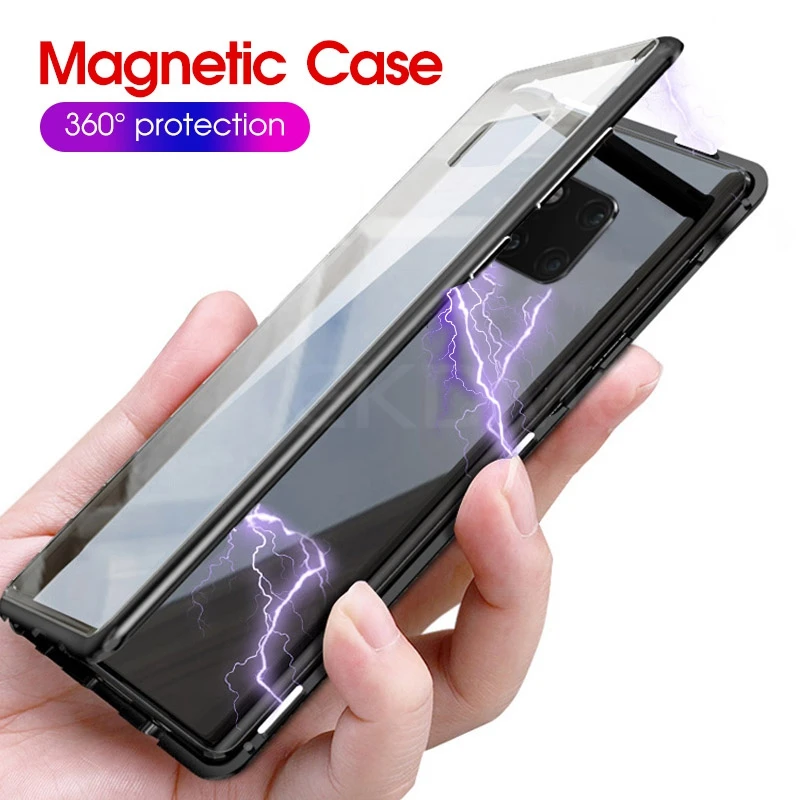 

Built-in Magnetic Case For Huawei P30 P20 Lite P20 P30 Pro Mate 10 Mate 20 Lite Metal Magnet Adsorption Case Phone Back Cover
