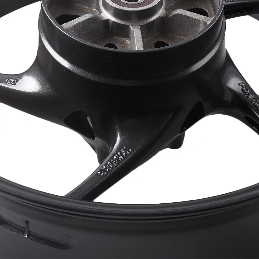 For Triumph Daytona 675R & Street Triple R Motorcycle Aluminum Rear Wheel Rim 2013 2014 Motorbike Parts Accessories Matte Black Motorcycle Rear Wheel Rim For Triumph Daytona 675R & Street Triple R 2013 2014 Matte Black Aluminum Alloy High Quality