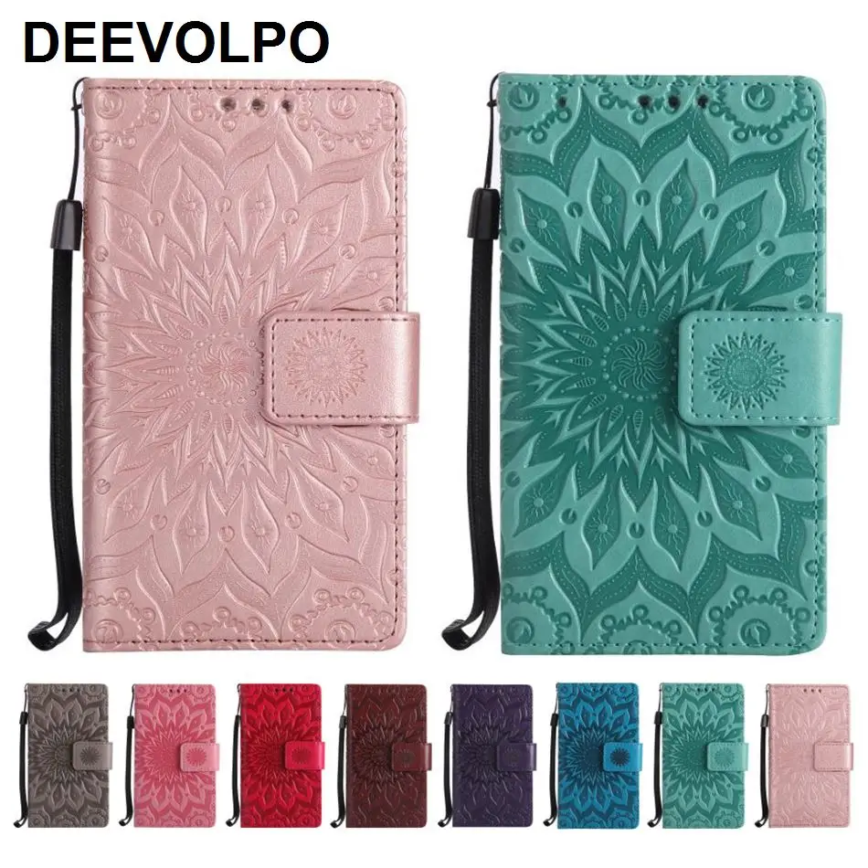 

DEEVOLPO Sunflower Flip Case For Xiaomi 5 Mi5 Redmi 3 Note 3 Asus Zenfone Go ZB551KL ZB452KG Selfie ZD552KL Leather Wallet DP128