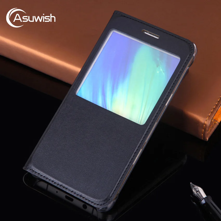 Кожаный чехол с откидной крышкой для Samsung Galaxy A3 A5 A7 2016 A 3 5 7 SM A310F A510F A710F прозрачный