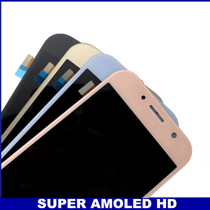 Супер AMOLED дисплей для телефона для Samsung Galaxy A7 A720 A720F A720M lcd s кодирующий преобразователь сенсорного экрана в сборе Замена ЖК