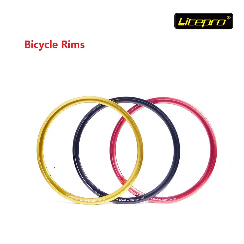 Bike Rims 20inch 406 Kpro Bicycle Rims Disc Brake Wheels 32H Black Red