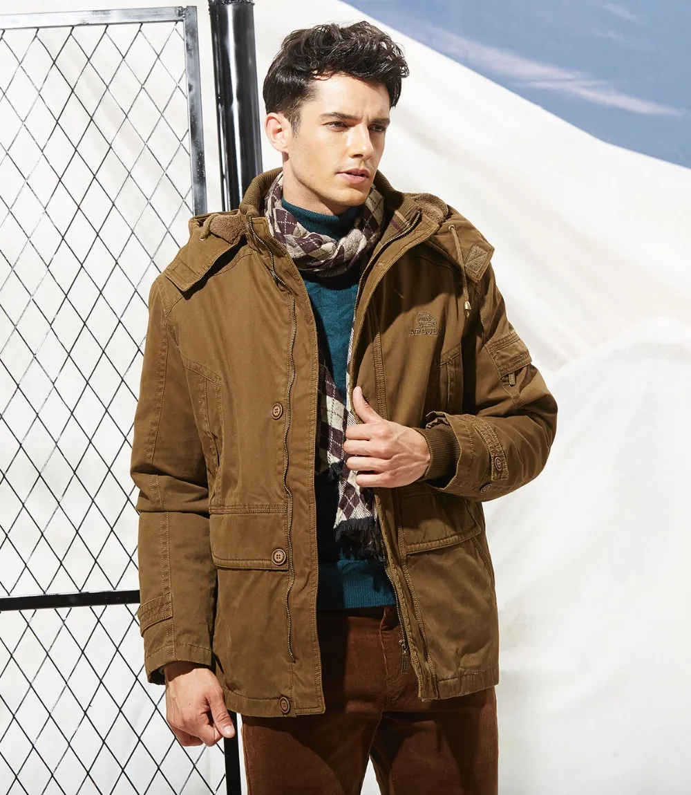 30 градусов Зимняя Мужская парка Толстая хлопковая подкладка теплая куртка с капюшоном свободного размера плюс 5XL деловой Повседневный карго AFS JEEP бренд