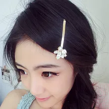 Barrettes las Nuevas mujeres de Corea accesorios para el Cabello Rhinestone de La Perla Clips Flor Del Pelo