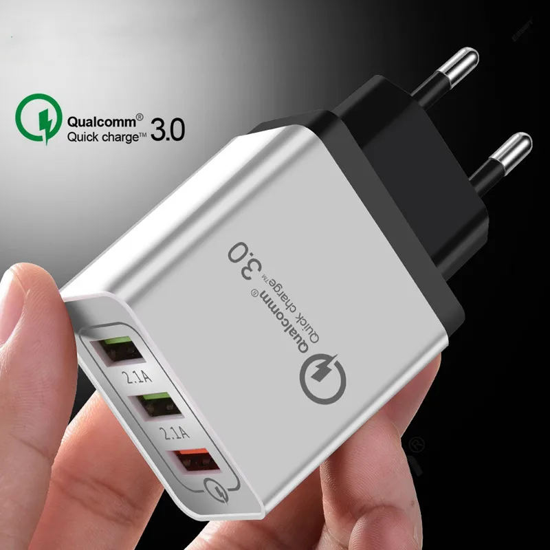 18W USB Quick charge 3.0 QC3.0 5V 3A for Iphone 7 8 EU Plug Mobile Phone Fast charger charging for Samsug s8 s9 USB Cable Huawei
18W USB Quick charge 3.0 QC3.0 5V 3A for Iphone 7 8 EU Plug Mobile Phone Fast charger charging for Samsug s8 s9 USB Cable Huawei